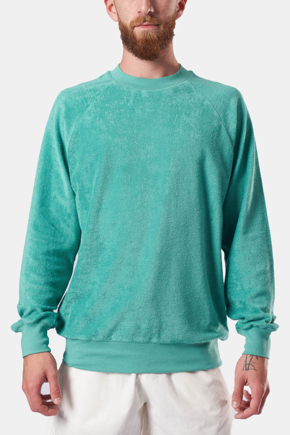 La Paz Cunha Towel Sweatshirt (Gumdrop Green) | Number Six