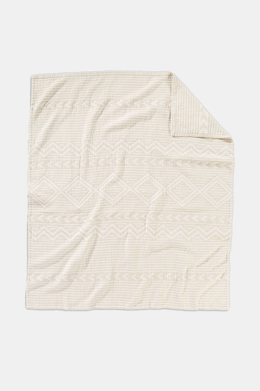 Pendleton Echo Bluff Graphic-pattern Cotton Blanket (Ecru)