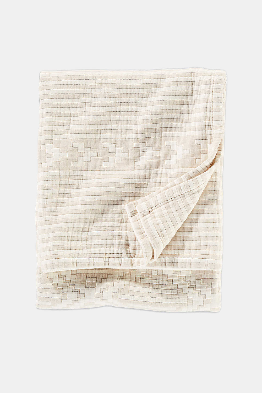 Pendleton Echo Bluff Graphic-pattern Cotton Blanket (Ecru) | Number Six