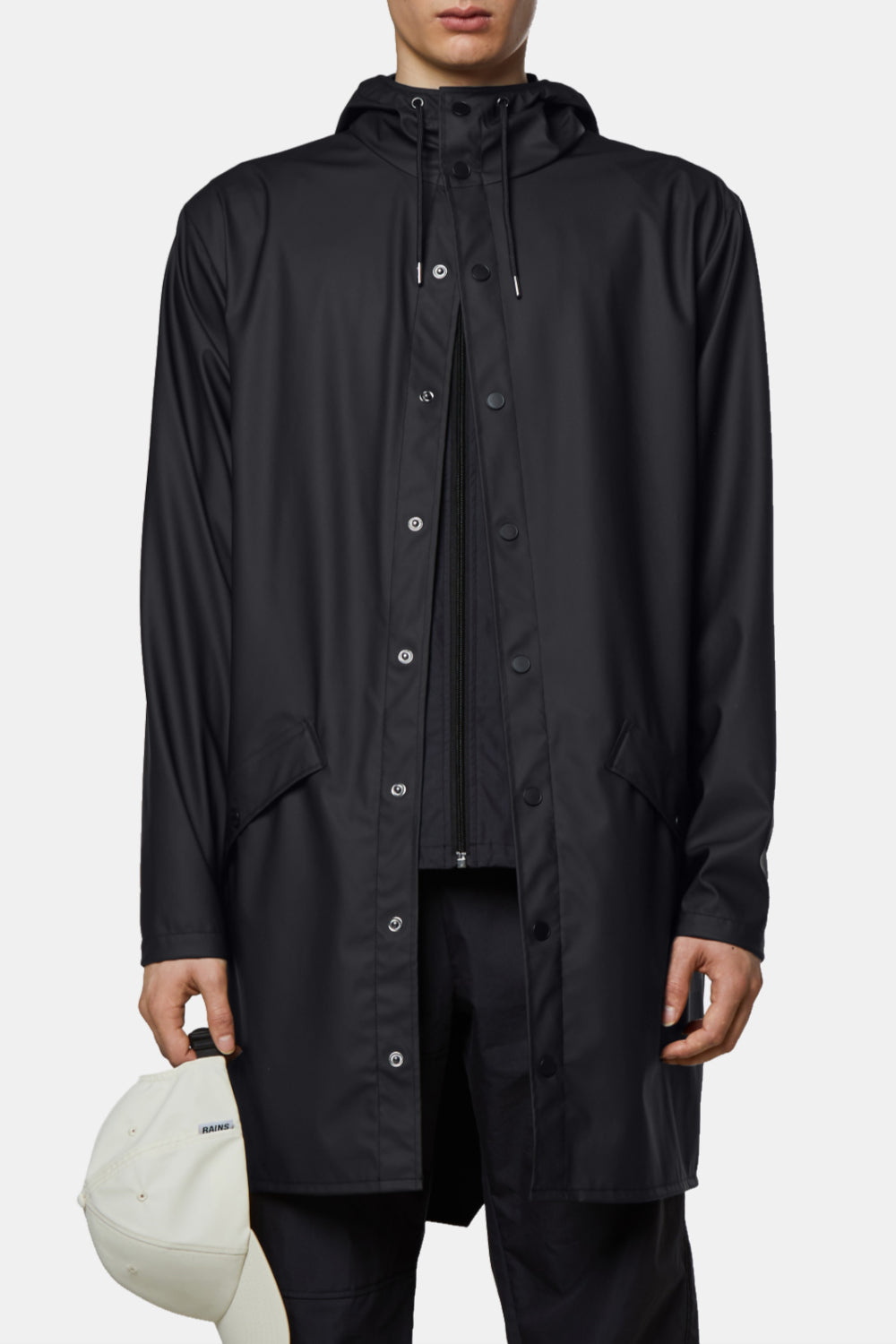Rains Long Jacket (Black) | Number Six
